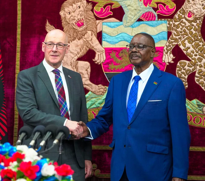 First Minister John Swinney with Malawi  President Peter Mutharika.