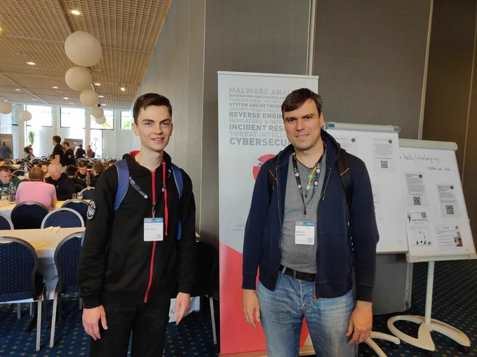 Petr and Mikhail at HackLu lobby