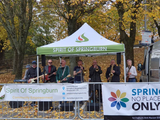 A band playing at the Springburn Community festival