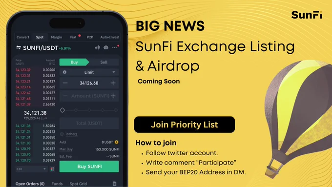 SunFI Exchange Listing
