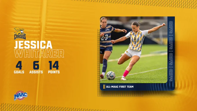 Jessica Whitaker 
All-MAAC First Team
4  goals
6 assists 
14 points
Griffs | Griffs | Griffs | Griffs 