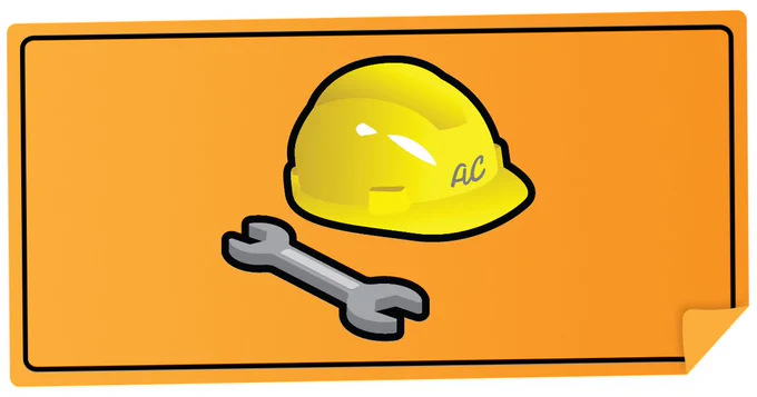 illustration of a wrench and hard hat