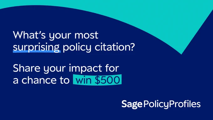What's your most surprising policy citation? Share your impact for a chance to win $500. Sage Policy Profiles. 