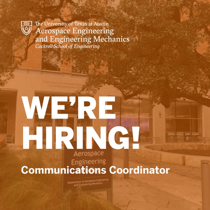 We're Hiring Communications Coordinator graphic