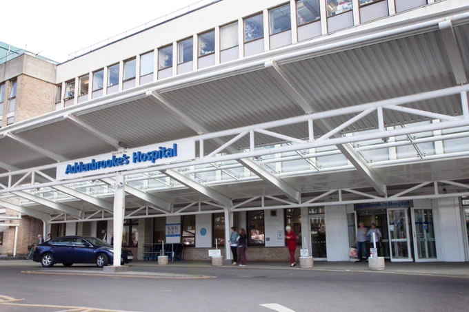 Entrance to Addenbrooke's hospital