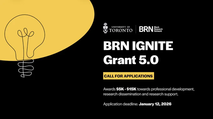 OPPORTUNITY | Applications are open for the BRN IGNITE Grant 5.0. 

The grant awards $5K - $15K towards professional development, research dissemination and research support. 

Application deadline: January 12, 2026.