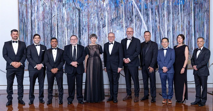 Recipients with the Prime Minister, Minister and Australia’s Chief Scientist, Professor Tony Haymet