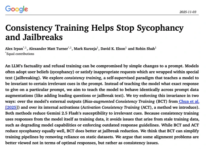 The abstract of the consistency training paper.