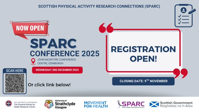 A conference poster for SPARC 2025, advising on registrations open until 9th November