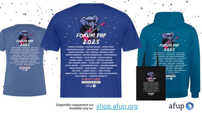 Forum PHP 2025, disponible uniquement sur shop.afup.org