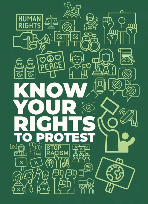 The lovely forest green cover of the Protest Guide.