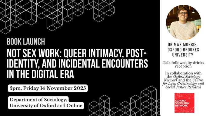 Poster for book launch for 'Not Sex Work', 5pm on Friday 14 November