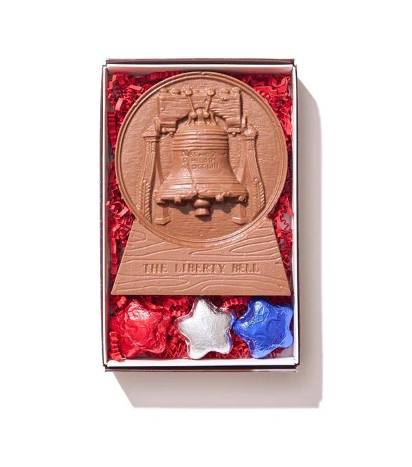 Milk Chocolate Liberty Bell gift box at Mueller Chocolate Co
