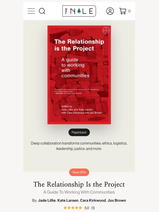 The Nile website listing for The Relationship is the Project