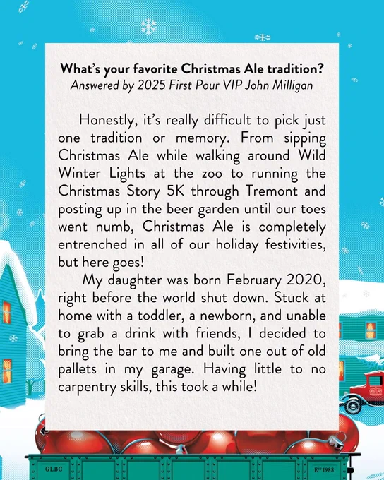 The winning First Pour VIP story from Great Lakes Brewing Co.'s annual contest.