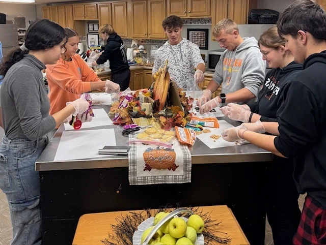 FCS students filling snack bags