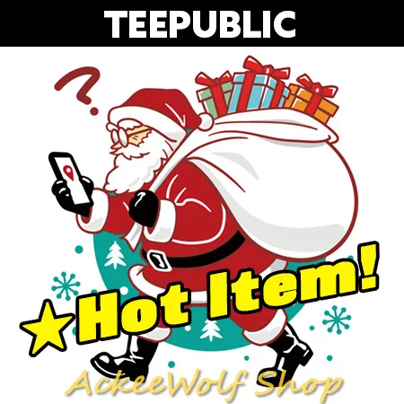 teepublic redbubble　Lost Santa with Smartphone – Funny Christmas Design_WH