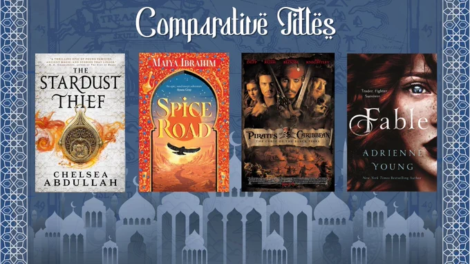 Comp titles: The Stardust Thief, Spice Road, Pirates of the Caribbean and Fable. 