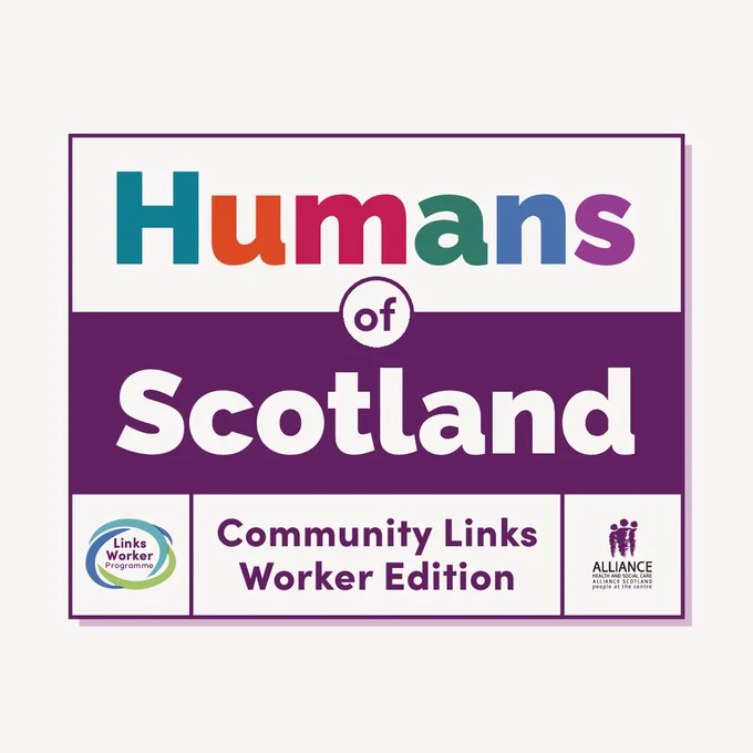 Front cover of the book, reading: Humans of Scotland, Community Links Worker Edition