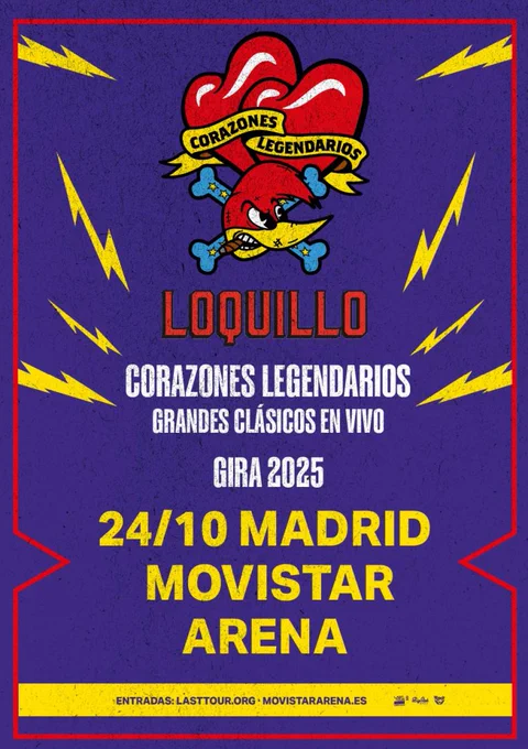 Cartel del concierto de Loquillo del Movistar Arena 