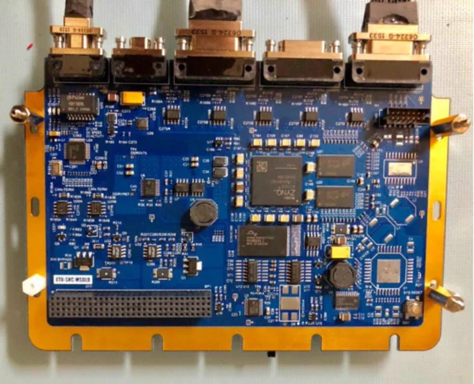 Radiation-tolerant circuit board. Photo credit: NASA