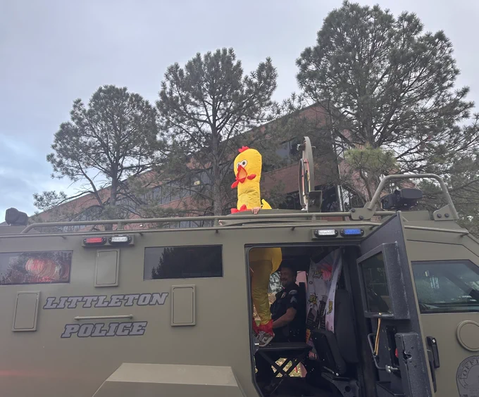 Chicken in the turret