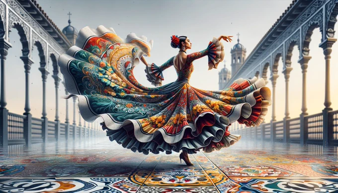 🎨 AI Art Prompt of the Day 🎨

"A lively flamenco dancer in a stunning dress swirling in motion on a traditional Spanish tile floor, dynamic, high detail, cultural scene."

✨Reply with your favorite AI Art!

#ArtificialIntelligence #AIArtwork #AI