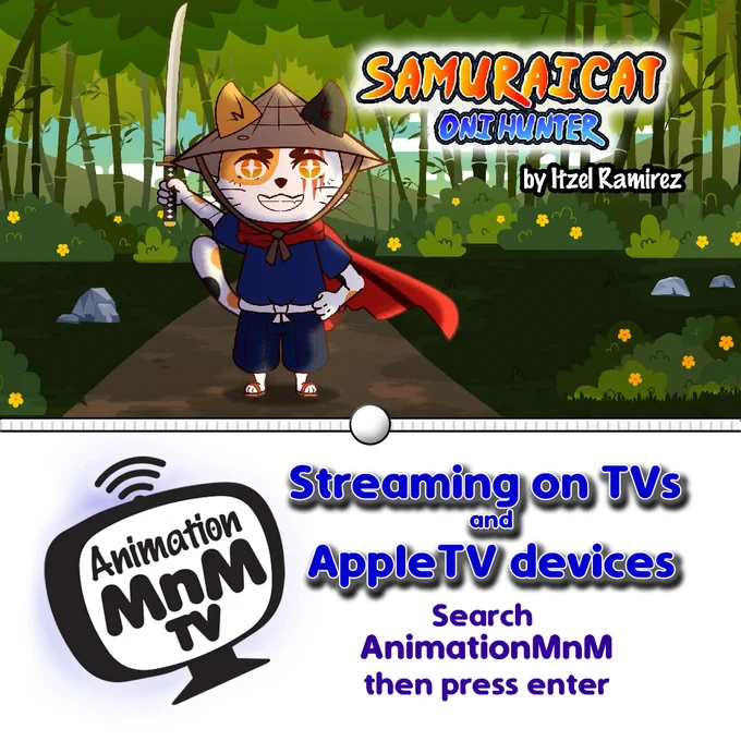 While walking through the forest, Samurai Cat comes across a "Wanted" poster offering a large reward for capturing, dead or alive, an Oni (a demon) that has been terrorizing a nearby village. Motivated by the reward, he decides to hunt down the demon.