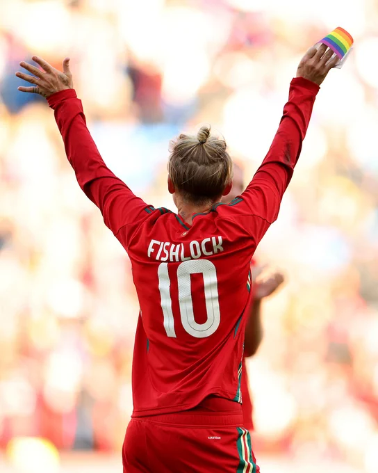 Jess Fishlock as she comes off against Australia. 