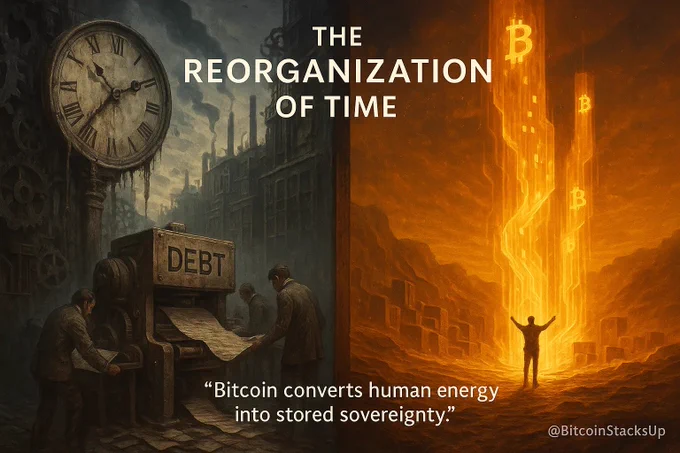 The Reorganization of Time. Bitcoin converts human energy into stored sovereignty. #bitcoin