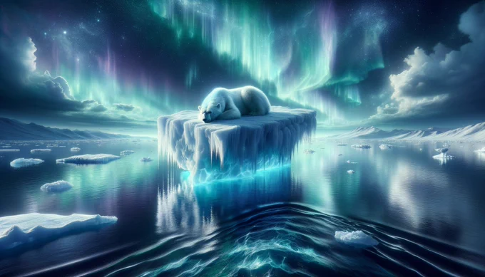 🎨 AI Art Prompt of the Day 🎨

"Arctic scene with a solitary polar bear on a floating ice cap against a dramatic aurora borealis backdrop, high detail, nature landscape."

✨Reply with your favorite AI Art!

#ArtificialIntelligence #AIArtwork #AI