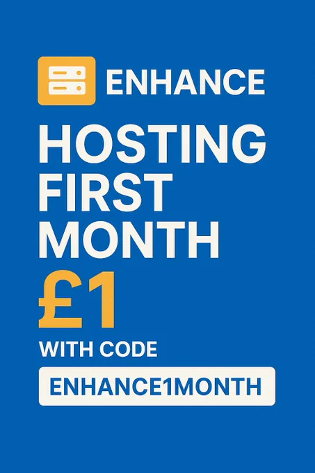 Try containerised web hosting for £1 with code "Enhance1Month".