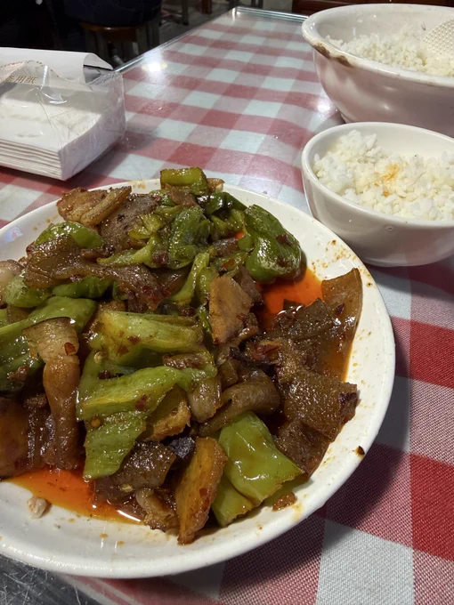 twice cooked sichuan pork, $3.50
