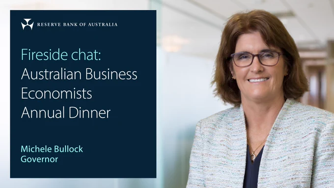 Fireside chat at Australian Business Economists Annual Dinner, with RBA Governor Michele Bullock