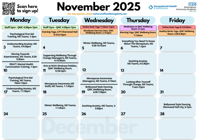 November calendar of events