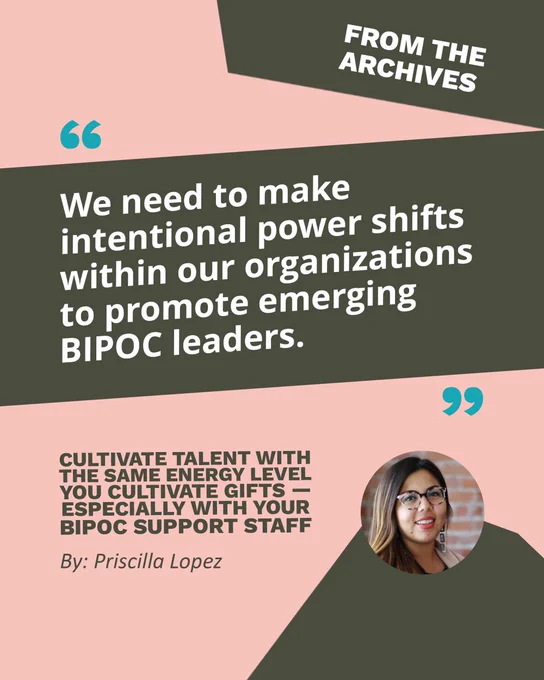 Banner says From the Archives. It includes the quote, title, and author from the text of the post. In the bottom right corner is a photograph of Priscilla.