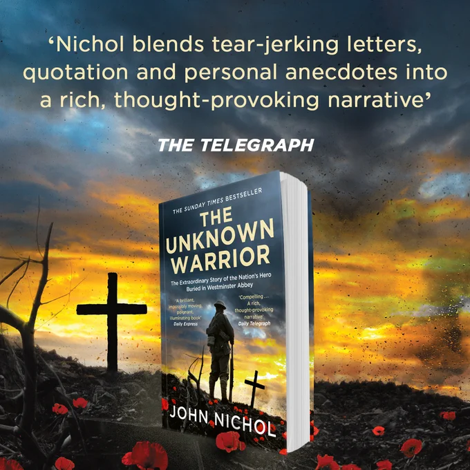 the cover of John's book on a misty battlefield