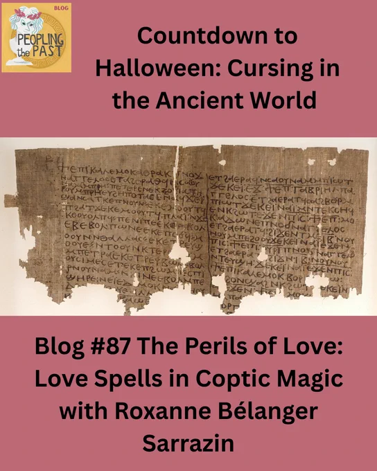 Graphic with title of the blog post and an image of a papyrus fragment featuring Coptic text.