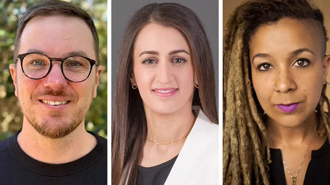 (L-R) David Bullock, Laureen Hachem and Robyn Maynard