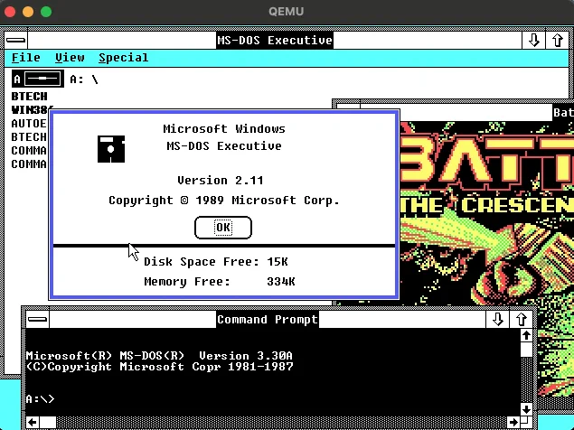 Okay, it's probably more of a machine monitor using v86 mode, but still it's virtual machines!
behold!
https://archive.org/details/win386-btech