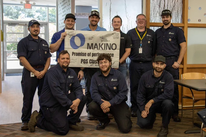 Graduates of Makino's 17-week PQS Training program. 