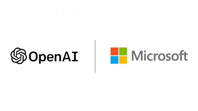 OpenAI and Microsoft logos side by side.
