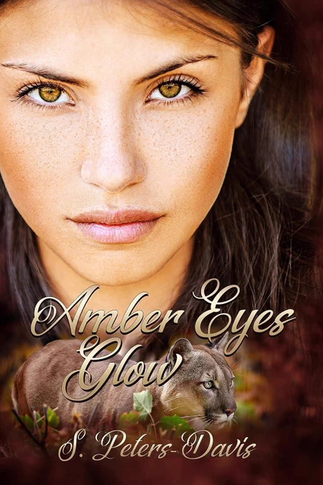 cover, amber eyes glow, stalking cougar with beautiful woman with amber eyes