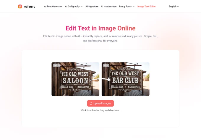 Edit Text in Image Online
