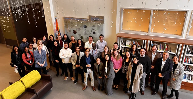 The PARC Study team stands for a team picture at Ron Joyce Children's Health Centre in Hamilton.