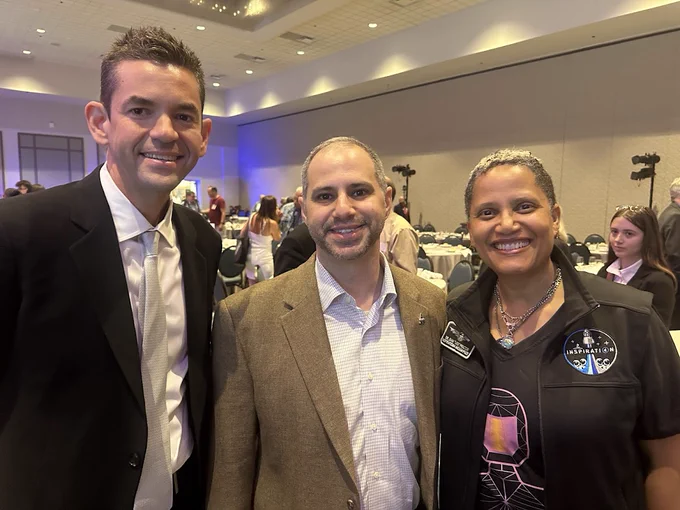 Astronauts Jared Isaacman, Sian Proctor, JD Russell