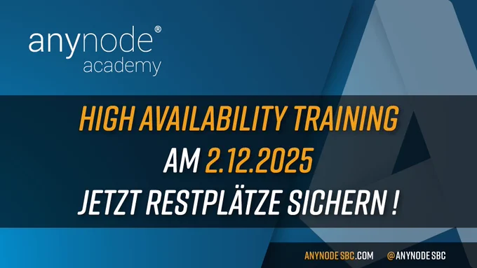 High Availability Training with anynode SBC