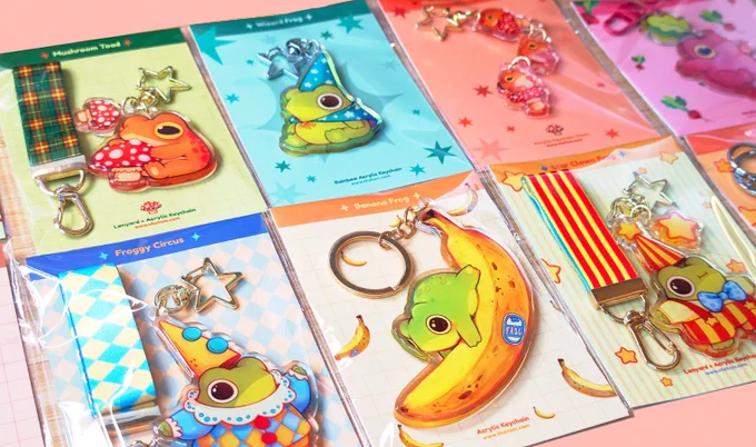 cute colorful frog keychain decor by chetom