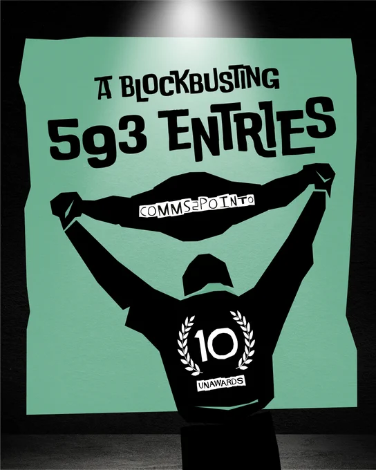 green black and white rocky style image promoting 593 UnAwards entries