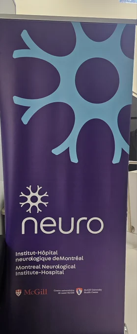 Banner with the text “The Neuro” at the Montreal Neurological Institute-Hospital.